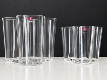 Iittala - Alvar Aalto - Vase (2) - Savoy modèle 3030 - Verre