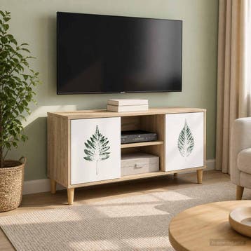 vidaXL Tv-meubel HANAU 102 x 33 x 50 cm Sonoma Bewerkt hout, Verzenden, Nieuw