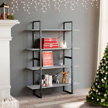 vidaXL Boekenkast met 4 schappen 40x24x142 cm bewerkt hout, Verzenden