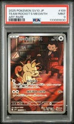 Pokémon - 3 Graded card - TEAM ROCKETS MEOWTH,GRAFAIAI,PSA8