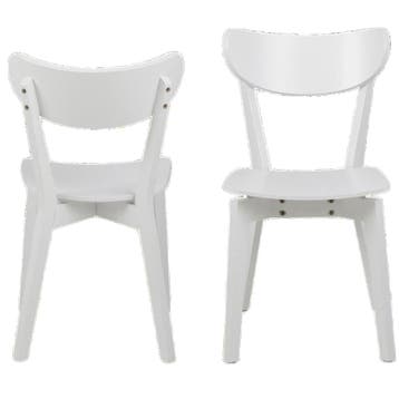De Rebellenclub Hamar Eetkamerstoel - Set Van 2 - Wit, Huis en Inrichting, Stoelen, Verzenden, Zo goed als nieuw, Wit