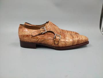 Enzo Bonafè-Crocodile-Doublemonk - Loafers - Maat: EU 42