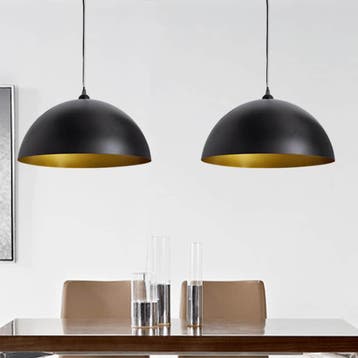 vidaXL Plafondlampen 2 st in hoogte verstelbaar halfrond, Verzenden, Nieuw