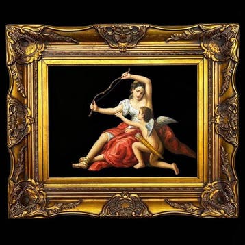 After ÉmileAuguste Girard (1874–1946) - Diana and Cupid, Antiquités & Art