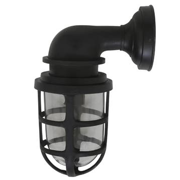 Scheepslampen & Maritiem Messing Muurlamp Brooklyn Antiek Zw, Verzenden, Nieuw