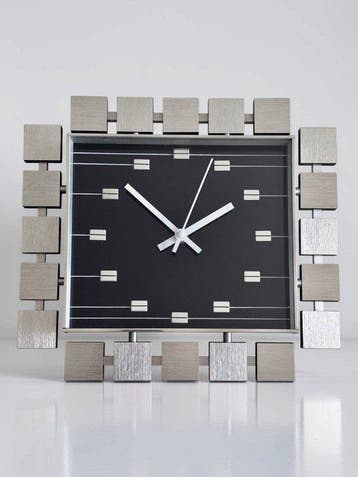 Wandklok - Juwelier Hörl Prototype - Mid-century modern Glas