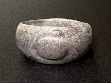 Oud-Romeins Silver Nice, klassieke ring met een ovale