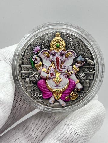 Niue. 5 Dollars 2025 – Ganesha – 2 oz Silver coin – .999