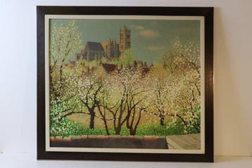 Nicolaas Benschop (1907-2001) - Bloesembomen in de tuin