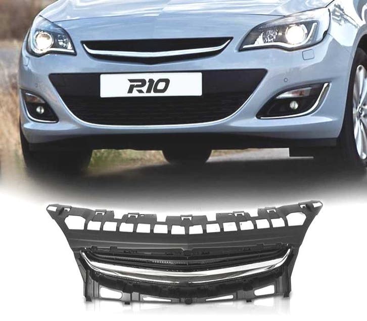 Calandre Pour Opel Astra J 12-15 Noir Chromé, Autos : Pièces & Accessoires, Carrosserie & Tôlerie, Envoi