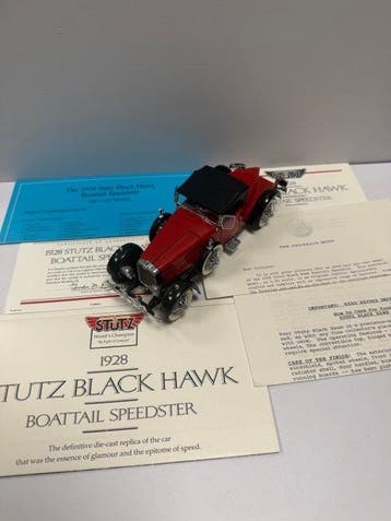 Franklin Mint 1:24 - Modelauto - 1928 Stutz Black Hawk, Hobby en Vrije tijd, Nieuw