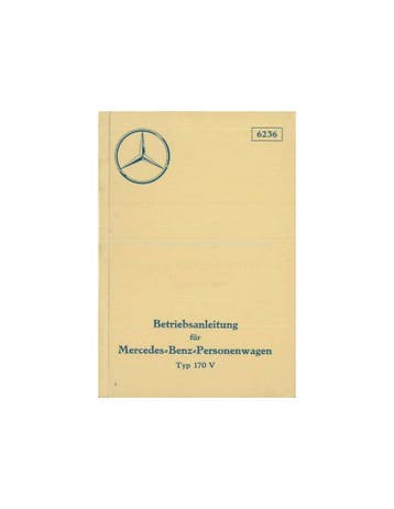 1936 MERCEDES BENZ TYPE 170 V INSTRUCTIEBOEKJE DUITS, Ophalen of Verzenden