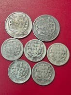 Portugal. Republic. 2,5 + 5 Escudos (7 moedas) (Zonder