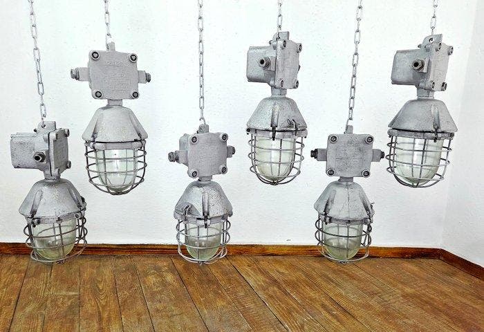 Lampe à suspendre (6) - Verre, Aluminium - lampes, Antiquités & Art, Antiquités | Assiettes décoratives & Carrelages