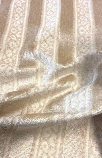 Prachtig fluwelen jacquard champagne/licht beige, helder op