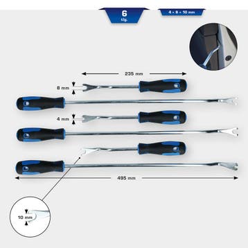 Brilliant Tools demontageset bekledingsclips 6-delig, Verzenden