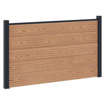 vidaXL Hekpaneel WPC en Aluminium Bruin, Jardin & Terrasse, Verzenden