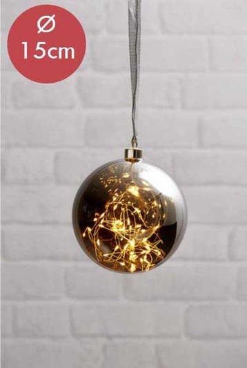 Kerstbal met 40 LED lampjes - 15cm — zo goed als nieuw, Huis en Inrichting, Verzenden, Nieuw