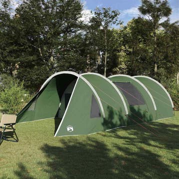 vidaXL Tunnel Tent 5-Persoon 5-persoons Groen en Wit, Verzenden, Nieuw
