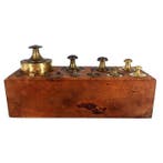 Équipement industriel - Poids de balance en laiton vintage