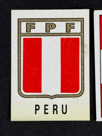 1970 Panini Mexico 70 World Cup, - Badge & Flag: Peru - 2, Nieuw