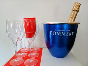 Champagne koeler (7) - Aluminium, Glas - Pommery koelers &