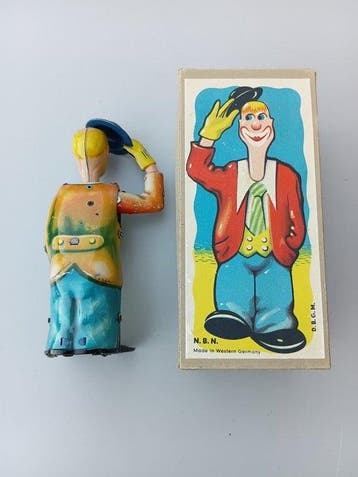 N.B.N. - Blikken speelgoed - Groetende man - 1950-1960 -