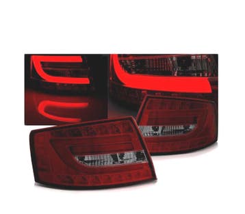 FEUX ARRIÈRE LED POUR AUDI A6 C6 BERLINE 04-08 ROUGE FUMÉ, Verzenden