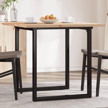 vidaXL Eettafel O-frame 80x80x75,5 cm massief grenenhout en, Verzenden, Nieuw