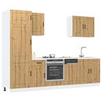 vidaXL 7-delige Keukenkastenset Kalmar bewerkt hout, Verzenden, Nieuw