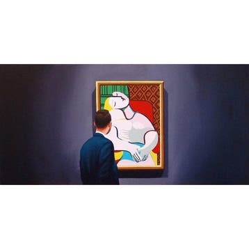 Gerard Boersma (1976) - Le Rêve (painting of man enjoying