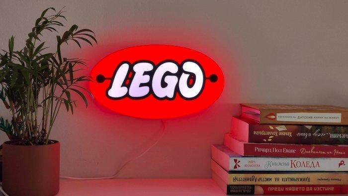 Custom Item LEGO - 1955 - Vintage Logo Lightbox, Kinderen en Baby's, Speelgoed | Duplo en Lego