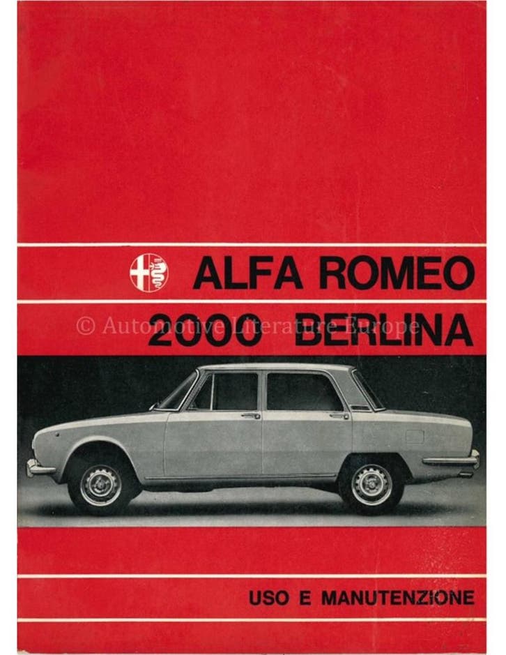 1973 ALFA ROMEO 2000 BERLINA INSTRUCTIEBOEKJE ITALIAANS, Autos : Divers, Modes d'emploi & Notices d'utilisation