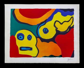 Karel Appel (1921-2006) - Yellow boy and sun, Antiquités & Art