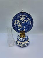 Lamp - Olielamp - Porselein, Glas - Blue Willow Wandlamp