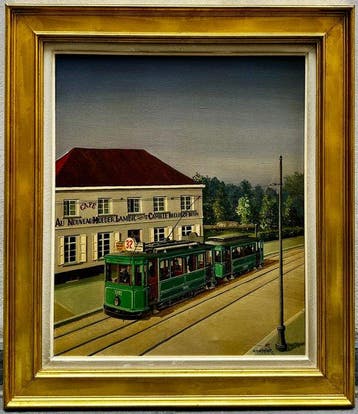 Henri Dethier (1939-2009) - Le tramway, ligne 32 - Au