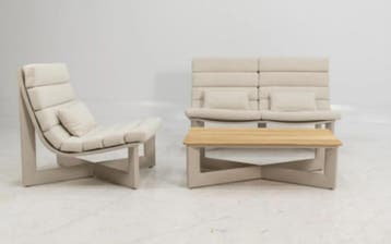 Luxe Loungeset aluminium met weersbestendige kussens (Tuin), Tuin en Terras, Tuinsets en Loungesets, Ophalen of Verzenden, Nieuw