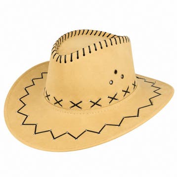 Cowboyhoed - Western Hoed met Stiksel - Beige