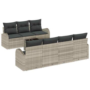 vidaXL Tuinbank Set 8 st 7-Aantal zitplaatsen, Verzenden, Nieuw