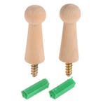 2x Houten Kapstok Haakjes - Wandkapstok - Haken - Jashaak -, Verzamelen, Verzenden, Nieuw