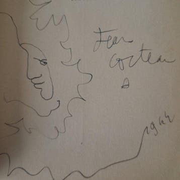 Signé ; Jean Cocteau [dessin original] - Renaud et Armide.