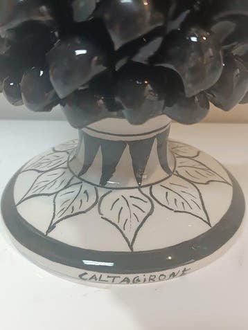 Caltagirone - sculptuur, Pigna - 25 cm - Aardewerk, Antiek en Kunst