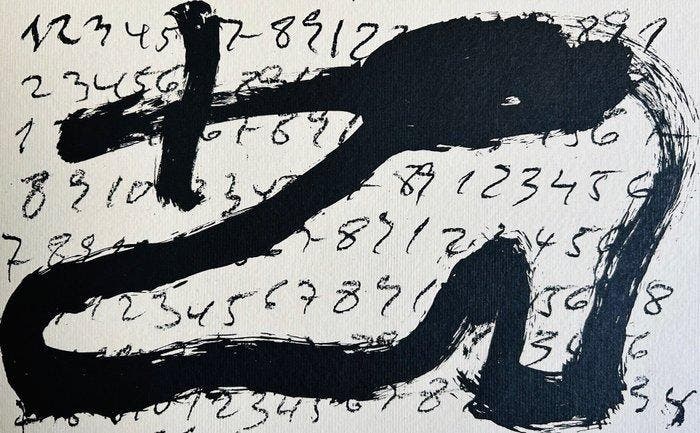 Antoni Tapies (1923-2012) - Sans-titre, Antiquités & Art, Antiquités | Autres Antiquités