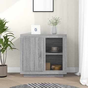 vidaXL Dressoir 80x40x75 cm grijs sonoma eikenkleurig, Verzenden