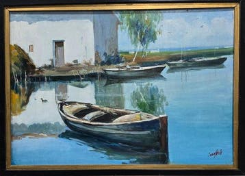 Joan Canós (1928-2025) - Paisaje junto al agua