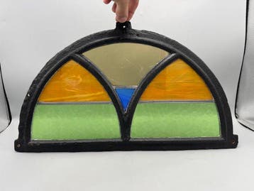 Glas-in-loodraam - 1960-1970 - Boeren stalraam glas