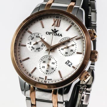 Optima - Swiss Made Chronograph Watch - OSC450-SR-1 - Sans, Handtassen en Accessoires, Horloges | Heren, Nieuw