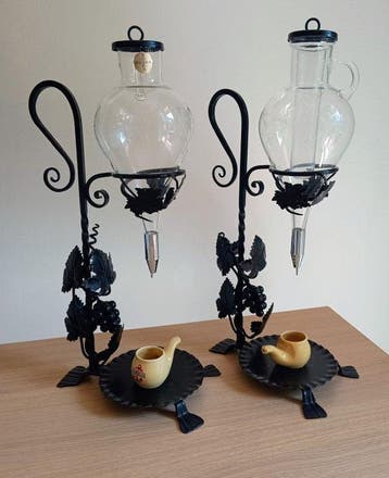 Bonomelli - Drankservies - Glas, Metaal, Hout - Paar