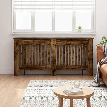 vidaXL Radiator Cover Gerookt eiken 172 x 19 x 81,5 cm, Verzenden