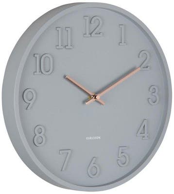 Karlsson Wandklok Calma Donkergrijs 30cm — Zeer goed, Verzenden, Nieuw